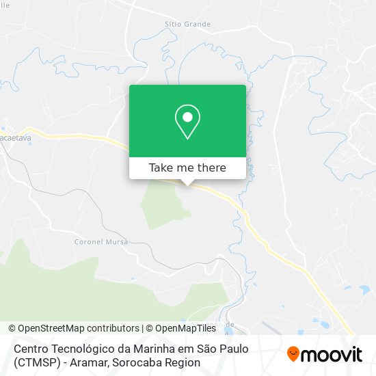 Mapa Centro Tecnológico da Marinha em São Paulo (CTMSP) - Aramar