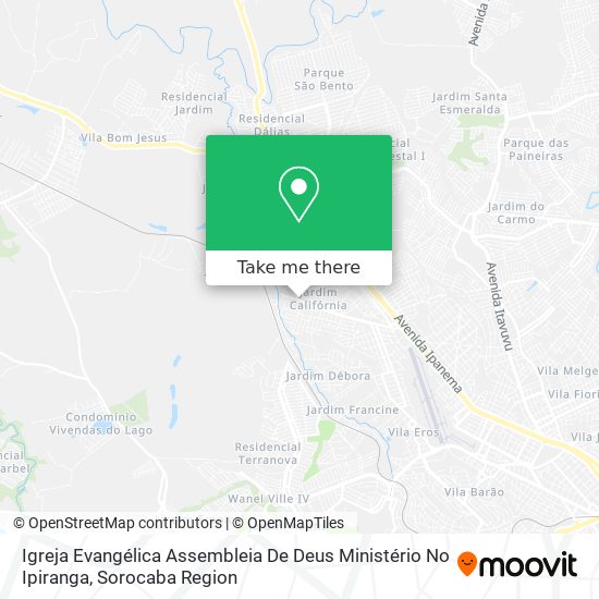 Igreja Evangélica Assembleia De Deus Ministério No Ipiranga map