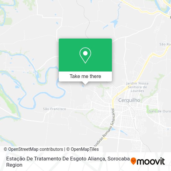 Estação De Tratamento De Esgoto Aliança map