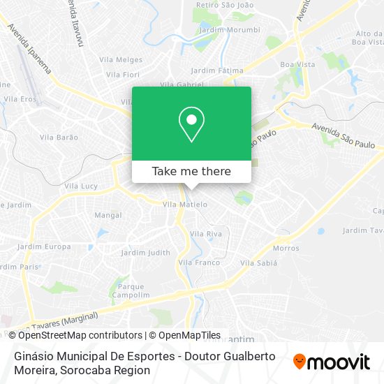 Ginásio Municipal De Esportes - Doutor Gualberto Moreira map