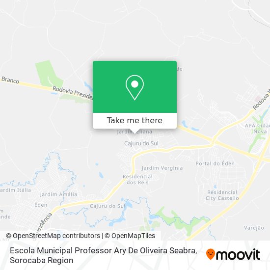 Mapa Escola Municipal Professor Ary De Oliveira Seabra
