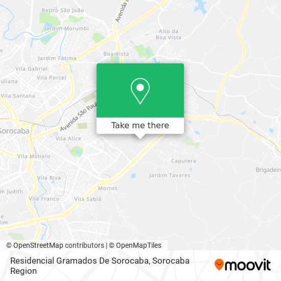 Mapa Residencial Gramados De Sorocaba