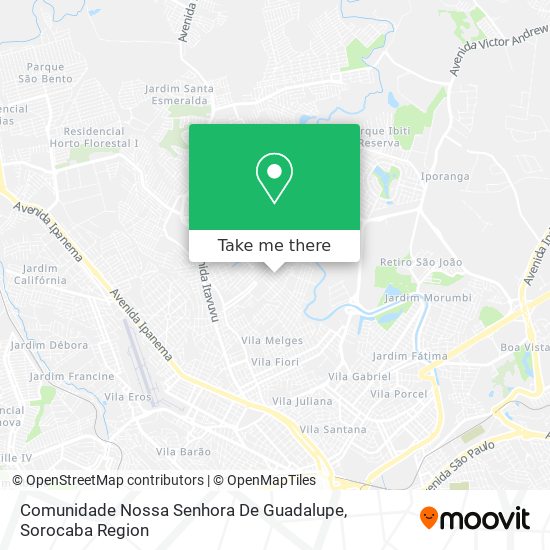 Mapa Comunidade Nossa Senhora De Guadalupe