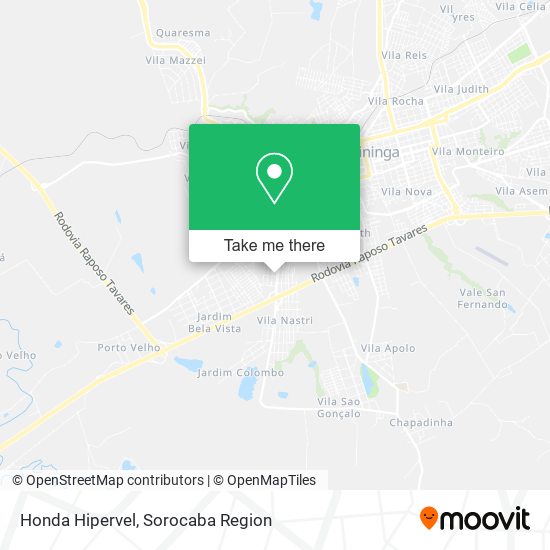 Honda Hipervel map