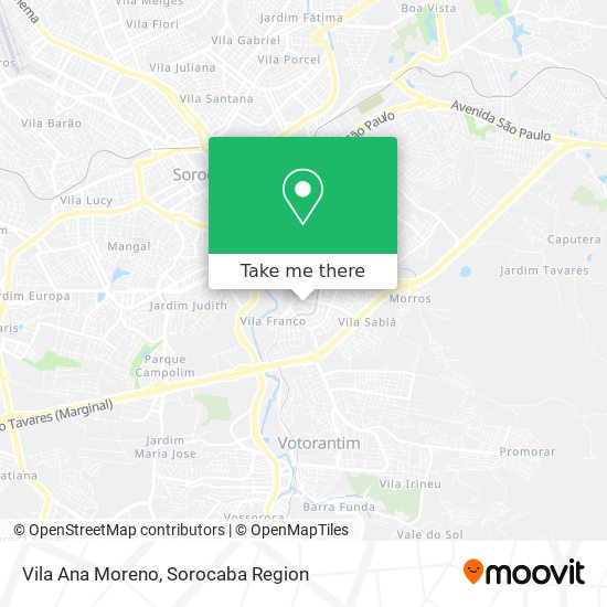 Vila Ana Moreno map