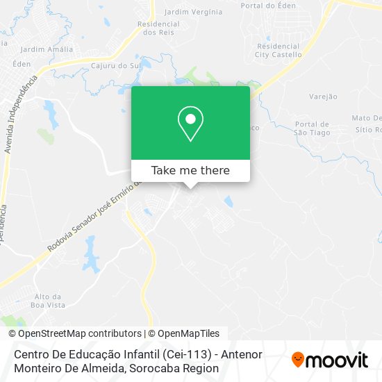 Mapa Centro De Educação Infantil (Cei-113) - Antenor Monteiro De Almeida