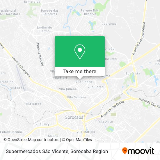 Mapa Supermercados São Vicente