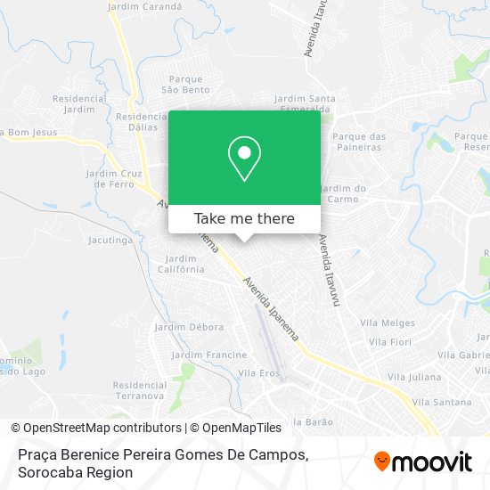 Mapa Praça Berenice Pereira Gomes De Campos