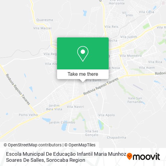 Mapa Escola Municipal De Educação Infantil Maria Munhoz Soares De Salles