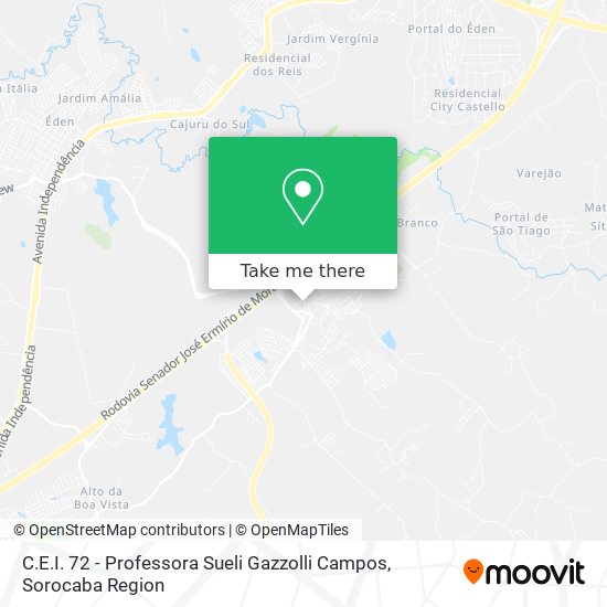 C.E.I. 72 - Professora Sueli Gazzolli Campos map