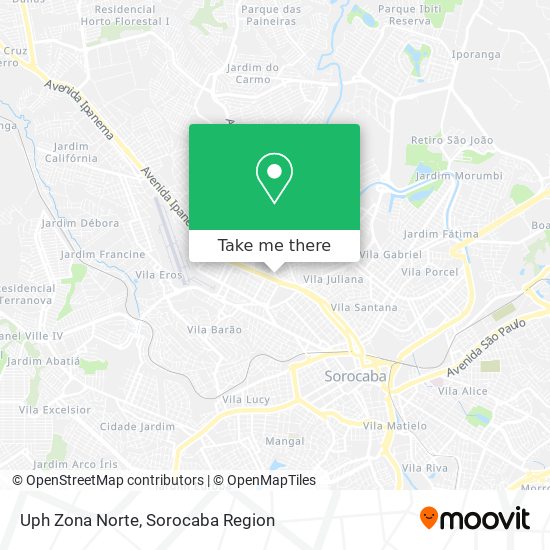 Uph Zona Norte map