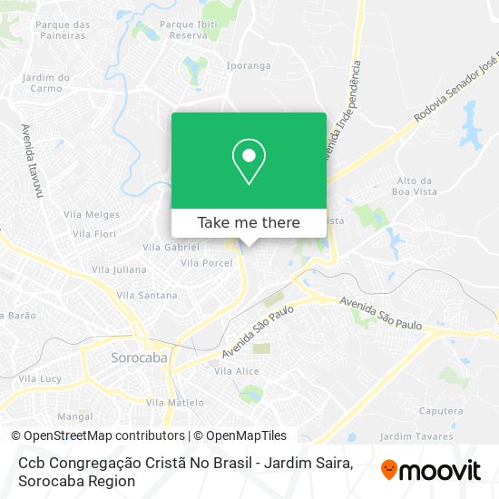 Ccb Congregação Cristã No Brasil - Jardim Saira map