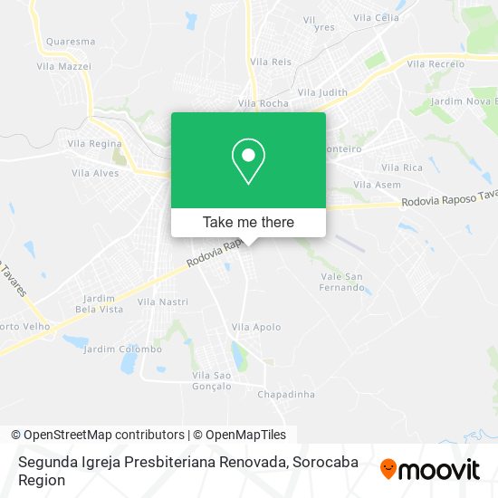 Mapa Segunda Igreja Presbiteriana Renovada