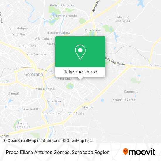 Mapa Praça Eliana Antunes Gomes