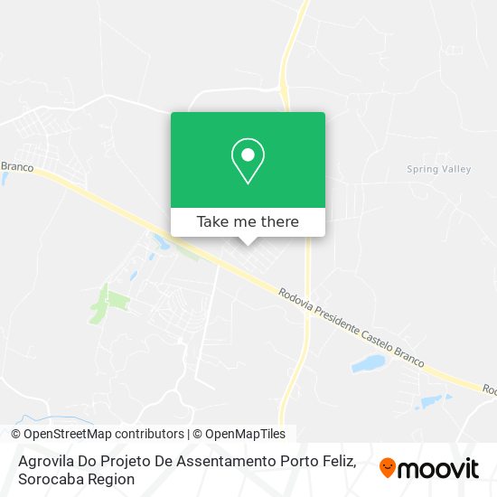 Agrovila Do Projeto De Assentamento Porto Feliz map