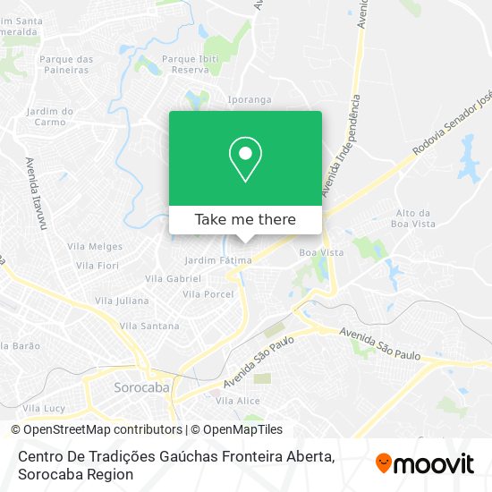 Centro De Tradições Gaúchas Fronteira Aberta map