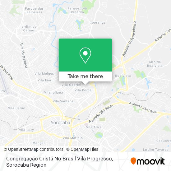 Congregação Cristã No Brasil Vila Progresso map