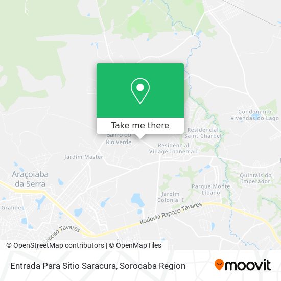Entrada Para Sitio Saracura map