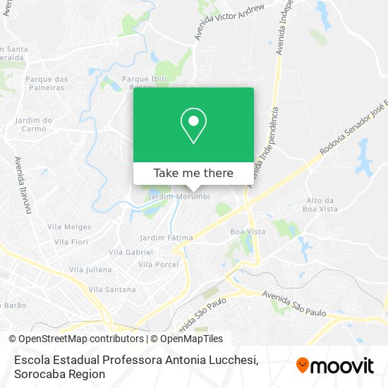 Mapa Escola Estadual Professora Antonia Lucchesi