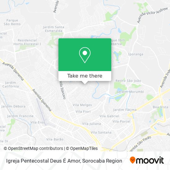 Igreja Pentecostal Deus É Amor map