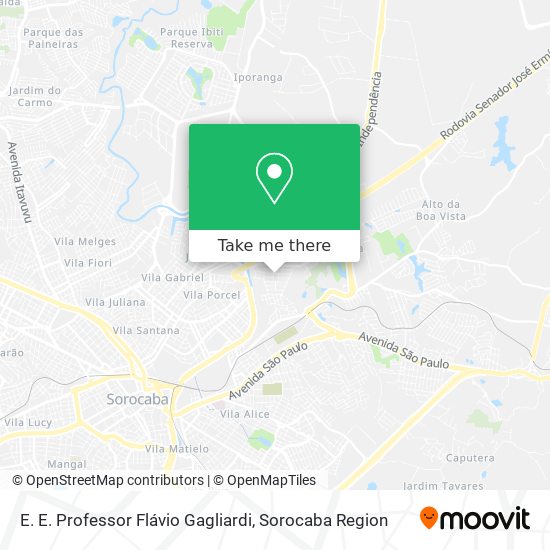 E. E. Professor Flávio Gagliardi map