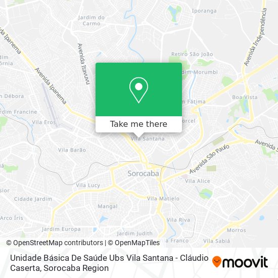 Unidade Básica De Saúde Ubs Vila Santana - Cláudio Caserta map