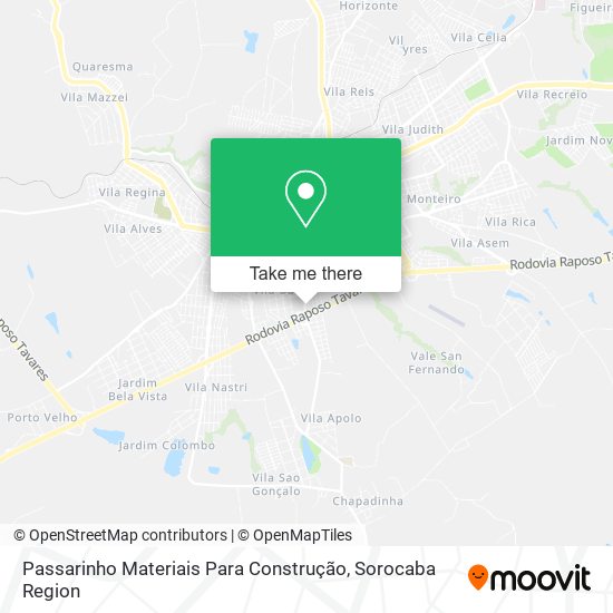 Passarinho Materiais Para Construção map