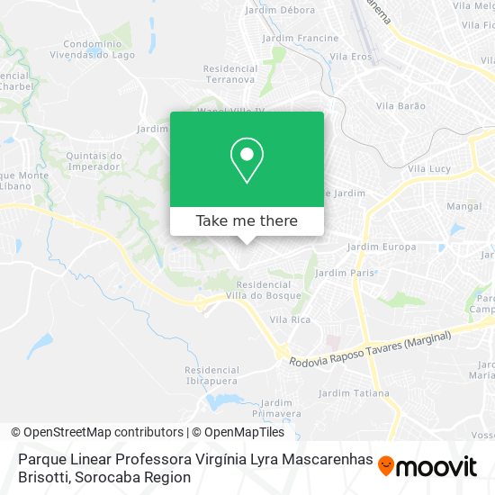 Parque Linear Professora Virgínia Lyra Mascarenhas Brisotti map