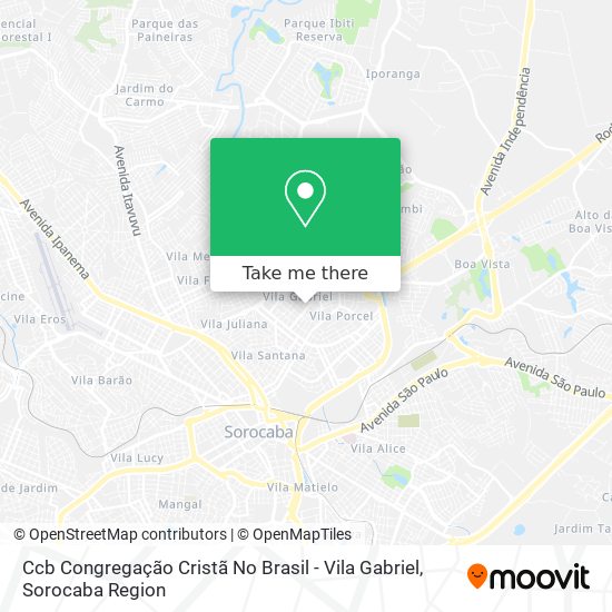 Ccb Congregação Cristã No Brasil - Vila Gabriel map