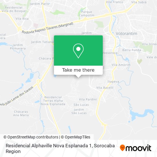 Mapa Residencial Alphaville Nova Esplanada 1