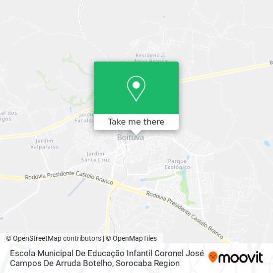 Mapa Escola Municipal De Educação Infantil Coronel José Campos De Arruda Botelho