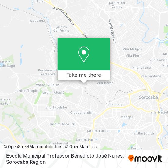 Mapa Escola Municipal Professor Benedicto José Nunes