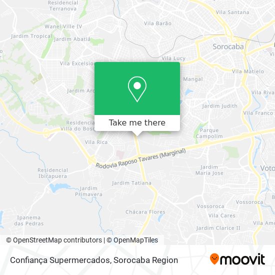 Confiança Supermercados map