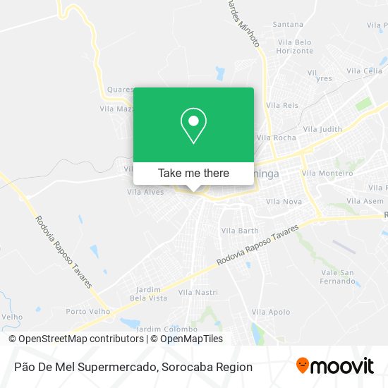 Pão De Mel Supermercado map