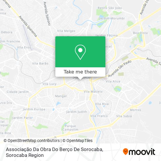 Associação Da Obra Do Berço De Sorocaba map