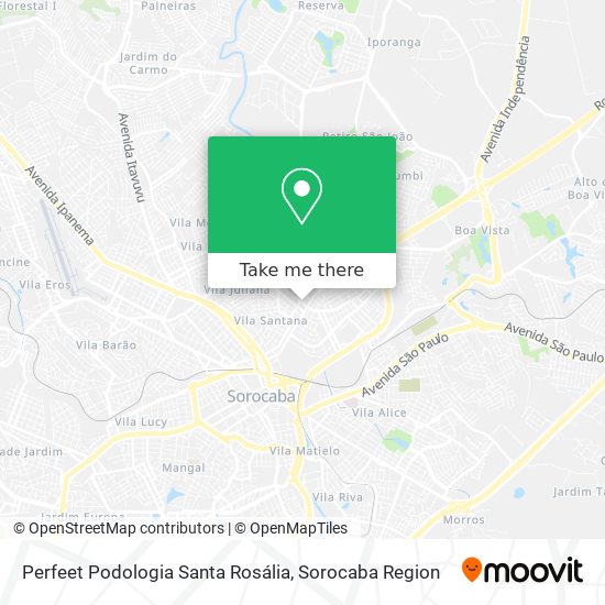 Mapa Perfeet Podologia Santa Rosália