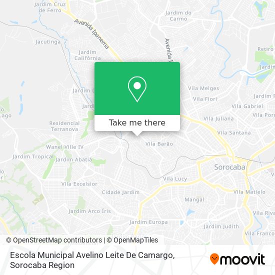 Mapa Escola Municipal Avelino Leite De Camargo