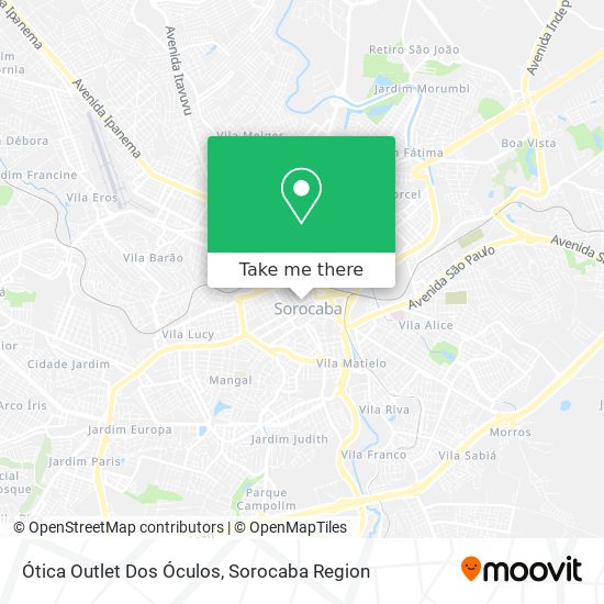 Ótica Outlet Dos Óculos map