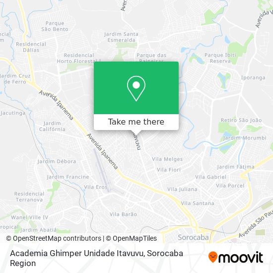 Academia Ghimper Unidade Itavuvu map