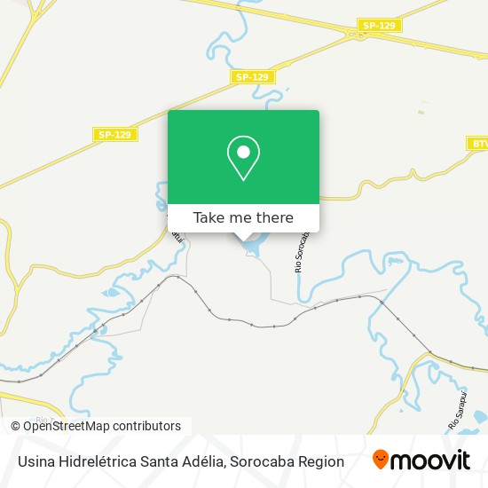 Usina Hidrelétrica Santa Adélia map