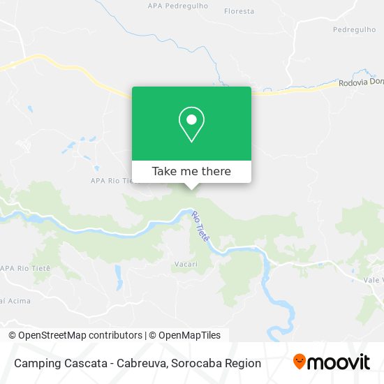 Camping Cascata - Cabreuva map