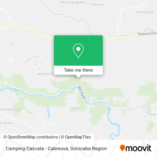 Camping Cascata - Cabreuva map