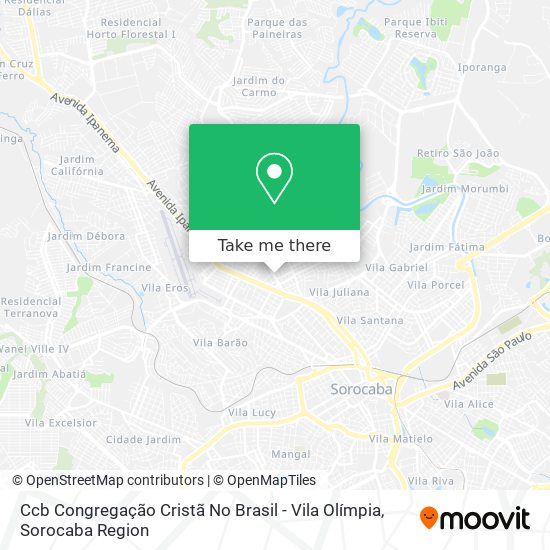 Ccb Congregação Cristã No Brasil - Vila Olímpia map