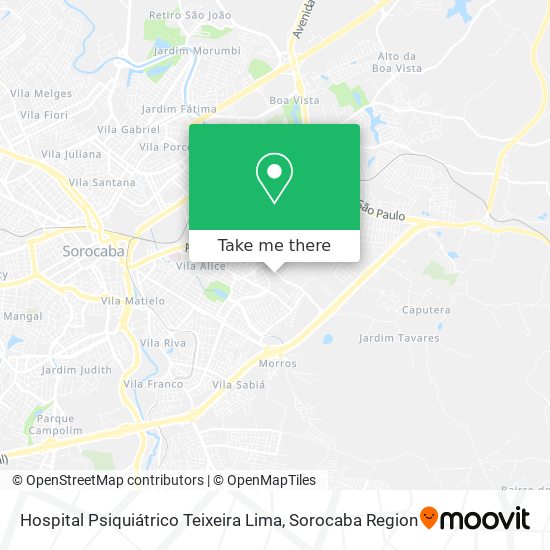 Mapa Hospital Psiquiátrico Teixeira Lima