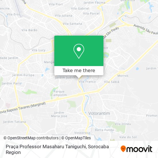 Mapa Praça Professor Masaharu Taniguchi