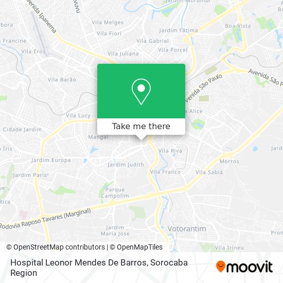 Hospital Leonor Mendes De Barros map