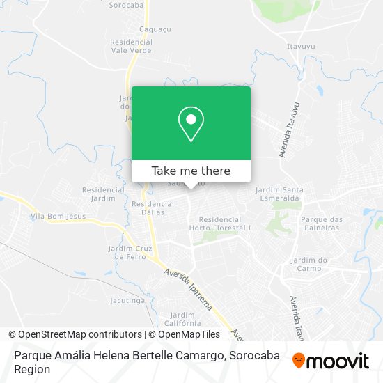 Mapa Parque Amália Helena Bertelle Camargo