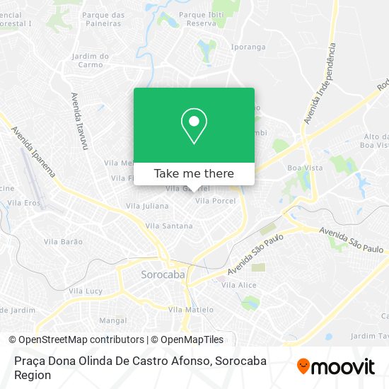 Mapa Praça Dona Olinda De Castro Afonso