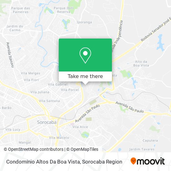 Mapa Condomínio Altos Da Boa Vista