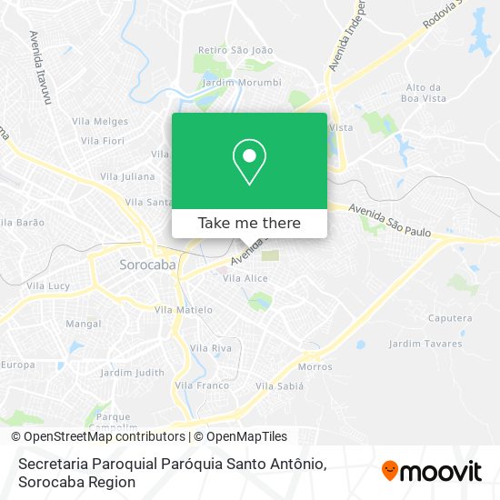 Mapa Secretaria Paroquial Paróquia Santo Antônio